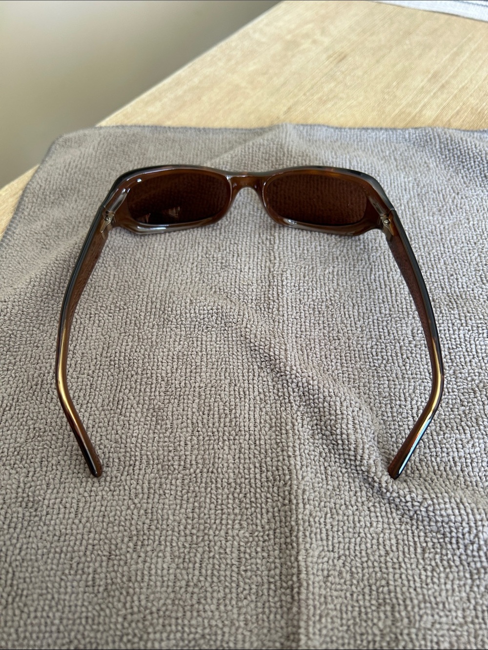 Vintage Maui Jim Tortoiseshell Brown Rectangular Polarized Sunglasses - Picture 3 of 3